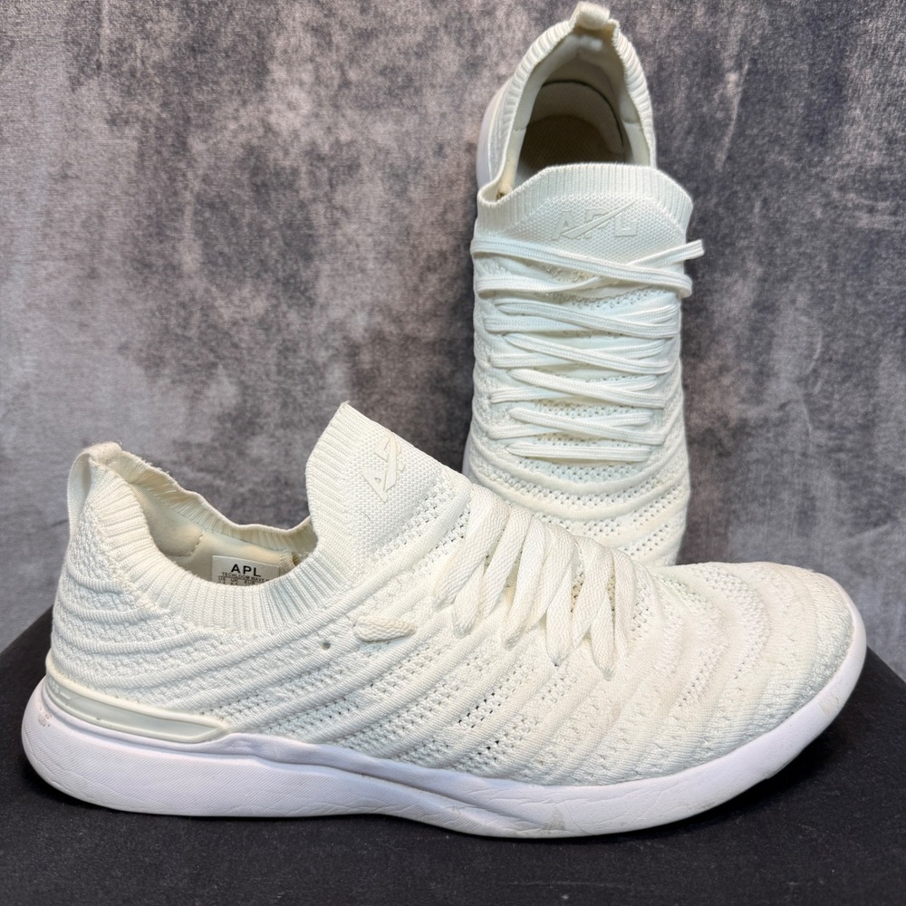 APL Techloom Wave Mens White Running Shoes 9.5 Athletic Sneakers